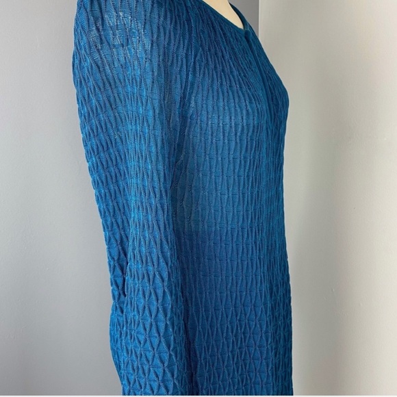 MISSONI Teal Knit Fit n Flare Beautiful Midi Dress. Size 14. So flatteri… - Picture 2 of 7